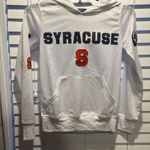 Syracuse White Mesh Jersey Hoodie